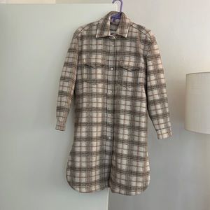 Full length flannel jacket